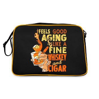 Feels good, like a good whiskey and a - Retro Bag - black/gold - Back