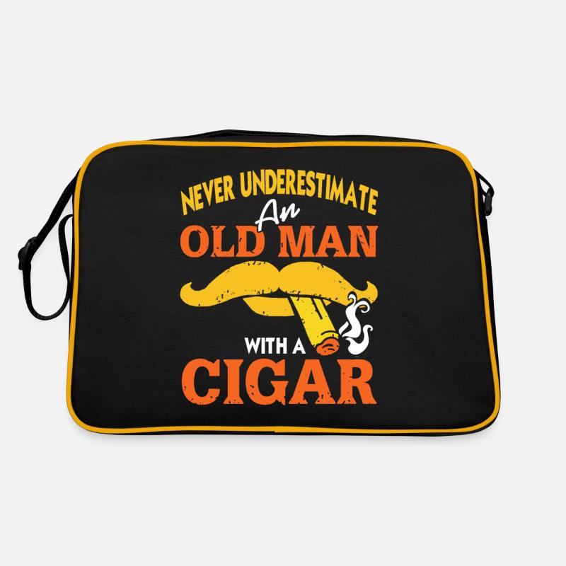Never underestimate old man with a cigar Retro Bag