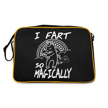 I fart so magical unicorn fart unicorn pups - Retro Bag - black/gold - Back