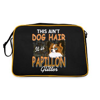 This is not dog hair, this is Papillon glitter - Retro Bag - black/gold - Back
