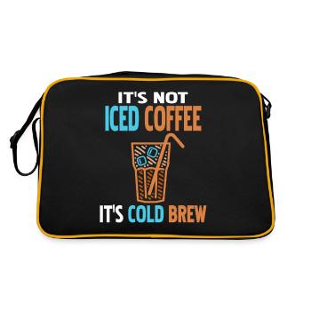 It's not iced coffee, it's cold brew - Dalgona - Retro Bag - black/gold - Back