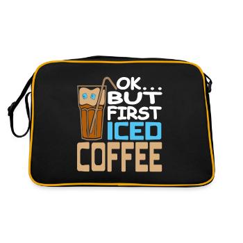 OK... but first iced coffee cold brew - Retro Bag - black/gold - Back