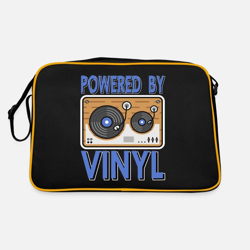 Powered by Vinyl Records Retro Tasche