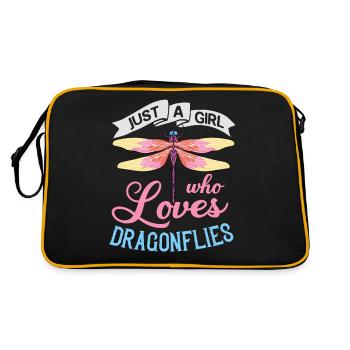 Libellules Flying Insect Citations Entomologiste - Sac Retro - noir/or - Dos