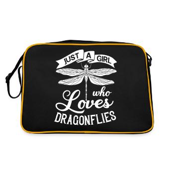 Libellules Flying Insect Citations Entomologiste - Sac Retro - noir/or - Dos