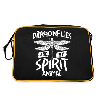 Libellules Flying Insect Citations Entomologiste - Sac Retro - noir/or - Dos