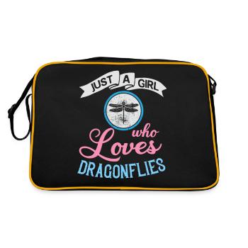 Libellules Flying Insect Citations Entomologiste - Sac Retro - noir/or - Dos