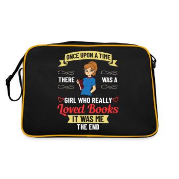 Book Girls Read Women Bookworm Bibliothécaire - Sac Retro - noir/or - Dos