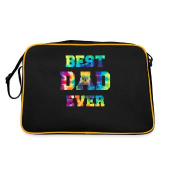 Vater Papa Bester Papa Meilleur papa de tous les temps Hippie - Sac Retro - noir/or - Dos