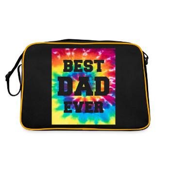 Père Papa Meilleur Papa Meilleur Papa Jamais Hippie - Sac Retro - noir/or - Dos
