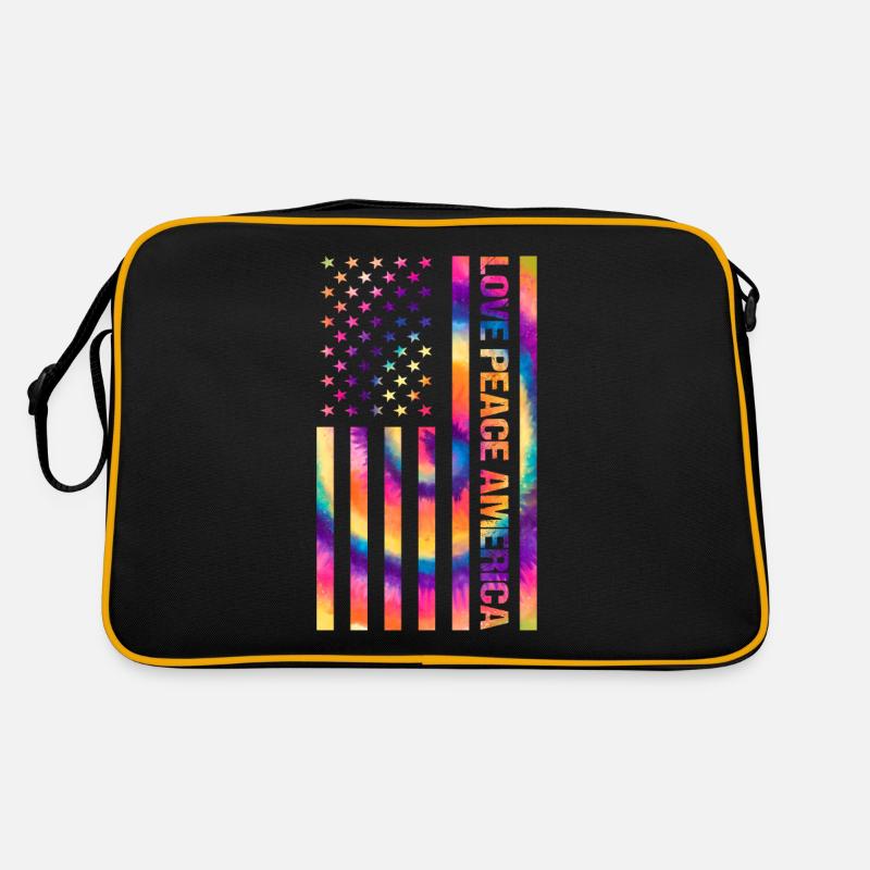 USA Flag 4th July Hippie Retro Bag