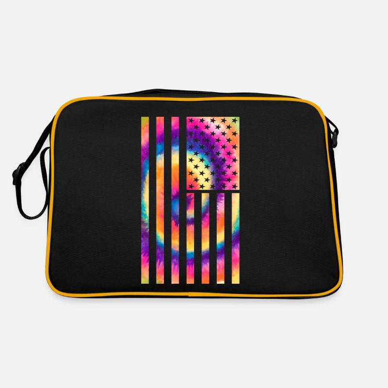USA Flag 4th July Hippie Retro Bag