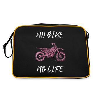 Pas de moto Pas de vie Moto Motocross - Sac Retro - noir/or - Dos