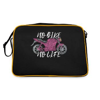 No Bike No Life Motorcycle Biker - Retro Bag - black/gold - Back
