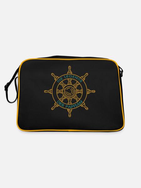 The Legend Of The Papitän Father Papa Captain - Retro Bag - black/gold - Back