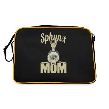 Sphinx Katzenliebhaber Haarlose Katze Rasse - Retro Tasche - Schwarz/Gold - Hinten