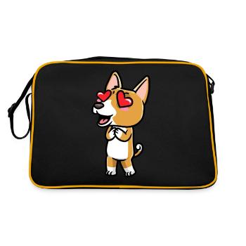 Émoticône de chien Basenji - Sac Retro - noir/or - Dos