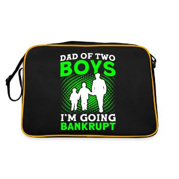 Faillite Père Papa Deux Garçons - Sac Retro - noir/or - Dos