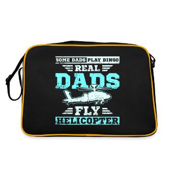 Les papas pilotent un hélicoptère - Sac Retro - noir/or - Dos