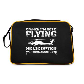 Je pense à l’hélicoptère - Sac Retro - noir/or - Dos