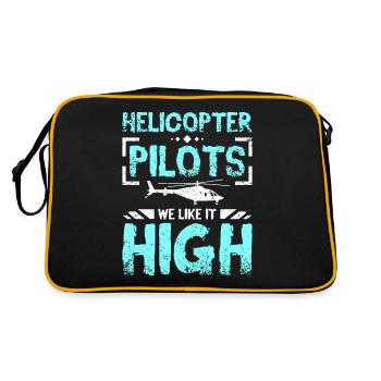 Pilotes d’hélicoptère nous l’aimons haut - Sac Retro - noir/or - Dos