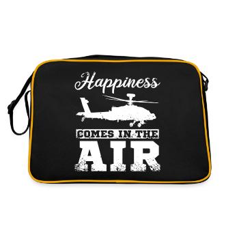 Happines vient dans le pilote d’hélicoptère aérien - Sac Retro - noir/or - Dos