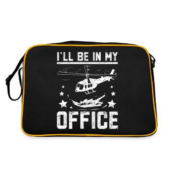 Je serai dans mon hélicoptère de bureau - Sac Retro - noir/or - Dos
