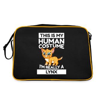 Luchs C’est mon costume humain Je suis vraiment un lynx - Sac Retro - noir/or - Dos