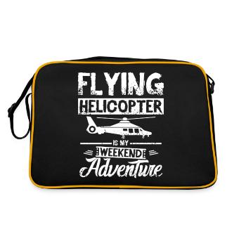Piloter un hélicoptère est mon aventure du week-end - Sac Retro - noir/or - Dos