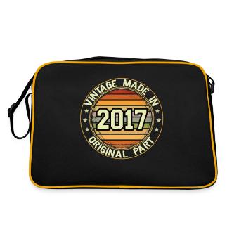 Vintage Made In 2017 Original Part Anniversaire 2017 - Sac Retro - noir/or - Dos