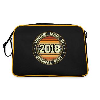 Vintage Made In 2018 Original Part Anniversaire 2018 - Sac Retro - noir/or - Dos