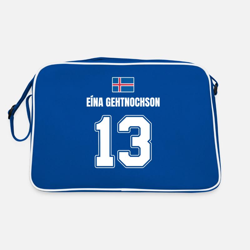 Fußball Island Sauf Trikot Eina Gehtnochson 13 Retro Tasche