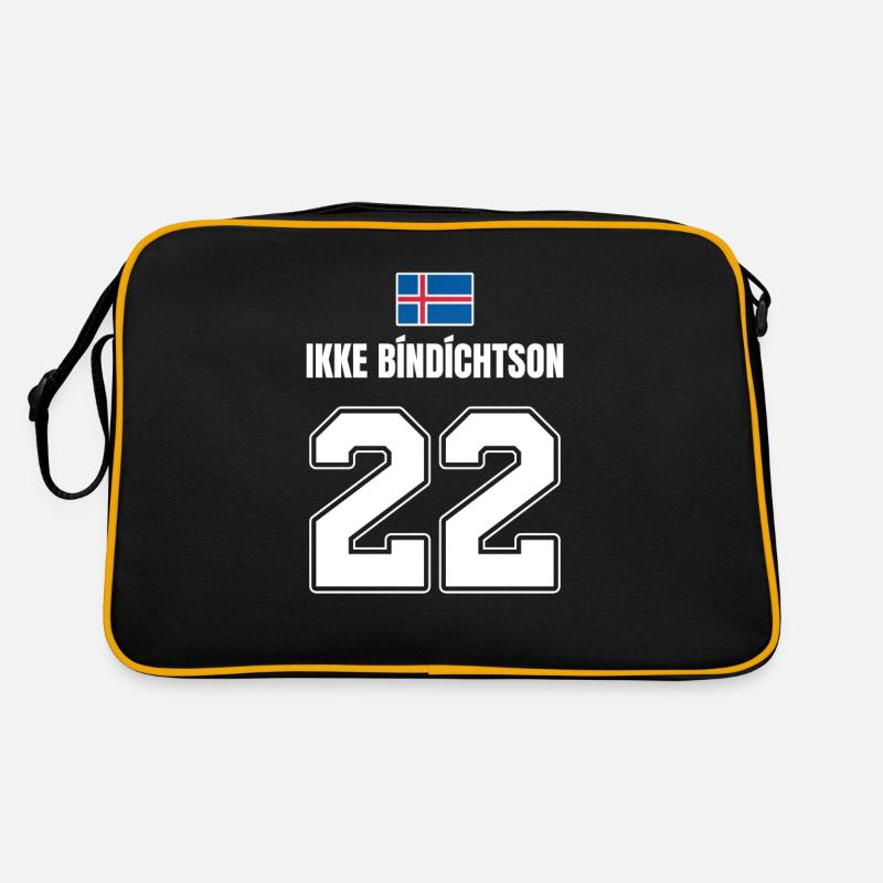 Fußball Island Sauf Trikot Ikke Bindichtson 22 Retro Tasche