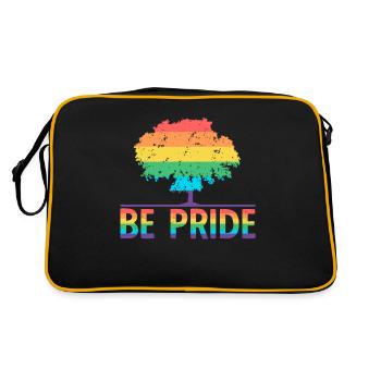 Be Pride Tree - LGBT Gay Pride Month Community - Retro Bag - black/gold - Back
