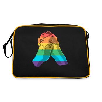 Pride Month - LGBT Gay Pride Transgender Community - Retro Bag - black/gold - Back