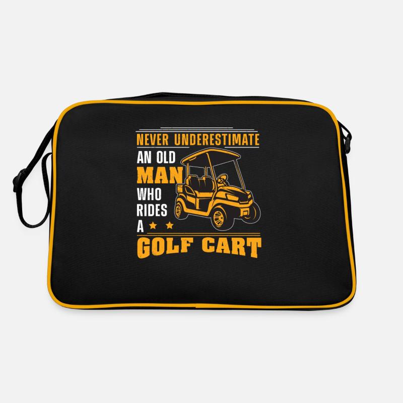 Never Underestimate A Old Man Who Golf Funny Golf Retro Tasche