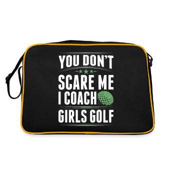 You Dont Scare Me I Coach Girls Golf Funny Coach - Retro Bag - black/gold - Back