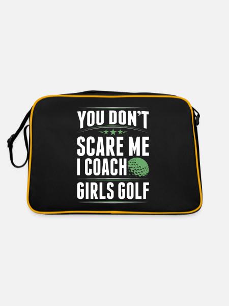 You Dont Scare Me I Coach Girls Golf Funny Coach - Sac Retro - noir/or - Dos