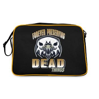 Dead things forever receive taxidermy taxidermy preparationo - Retro Bag - black/gold - Back