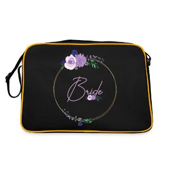 Bride Braut Junggesellenabschied Hochzeit Braut Ge - Retro Tasche - Schwarz/Gold - Hinten