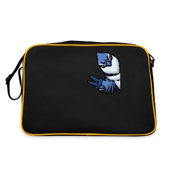 Blue Jay Bird - Retro Bag - black/gold - Back