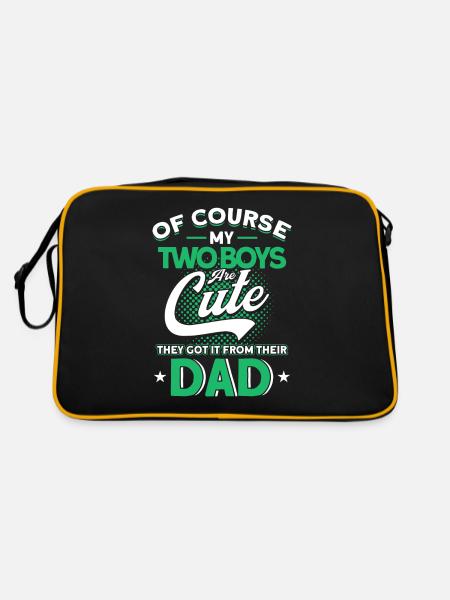 Vendanges Père Papa Deux garçons - Sac Retro - noir/or - Dos