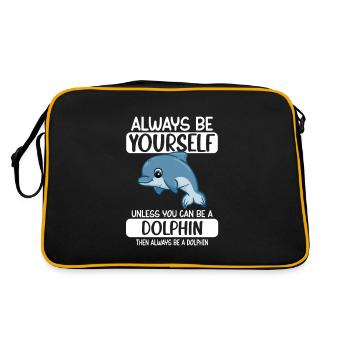 Always Be Yourself Unless You Can Be A Dolphin - Retro Bag - black/gold - Back