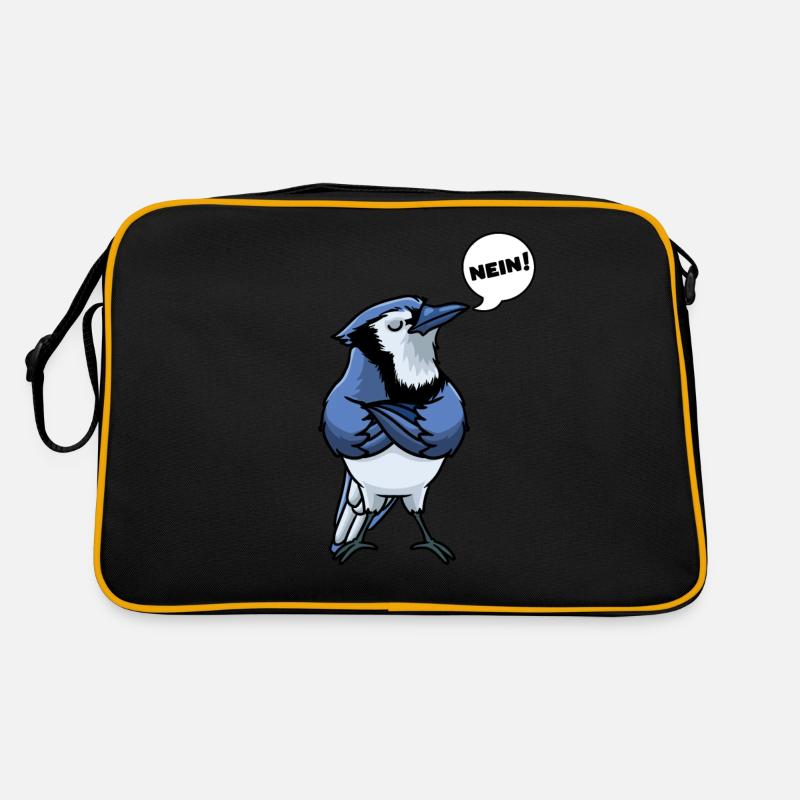 Blauhäher Vogel Retro Tasche