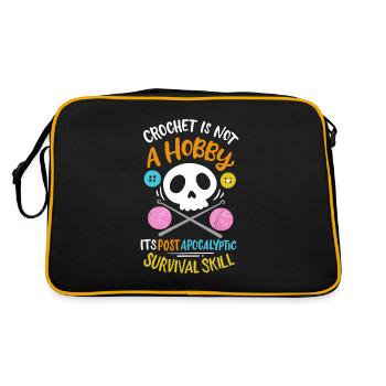 Le crochet n’est pas un passe-temps post-apocalyptique - Sac Retro - noir/or - Dos