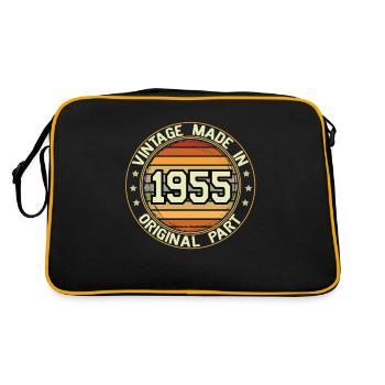Vintage Fabriqué en 1955 Pièce originale Anniversaire 1955 - Sac Retro - noir/or - Dos