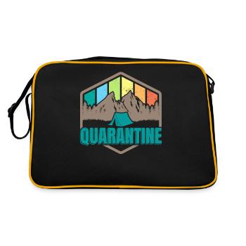 Quarantaine Tente de camping Feu de camp Distanciation sociale - Sac Retro - noir/or - Dos