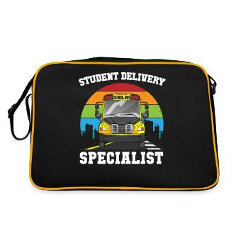 Student Delivery Specialist School Bus Driver - Retro Tasche - Schwarz/Gold - Hinten