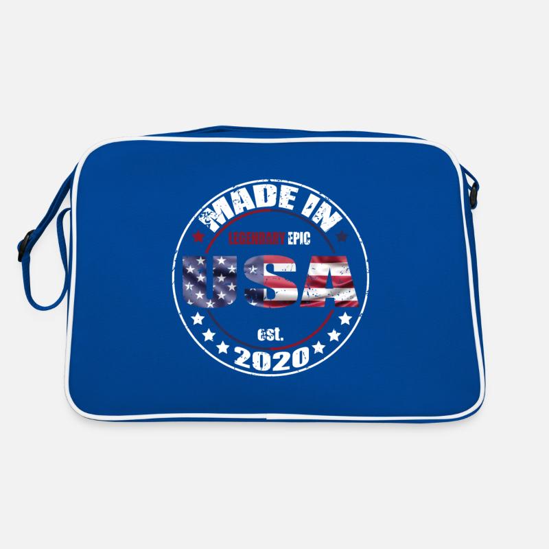 Dicton d’anniversaire Né aux États-Unis 2020 Sac Retro
