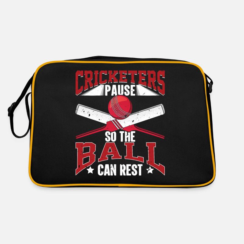 Cricketer Lifestyle Sport Cricketing Spiel Geschen Retro Tasche